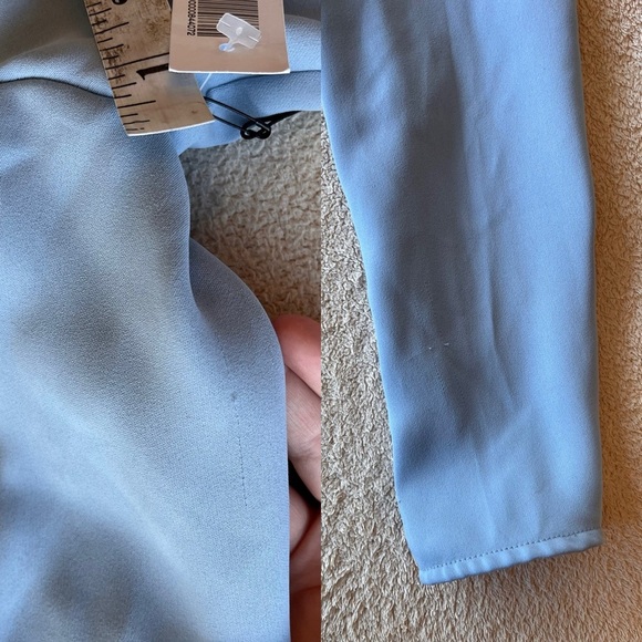 NWT Babaton Rena Blouse XXS Dune Bluespace - Picture 11 of 14